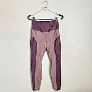 Nike Leggings Womens Size Small Power Sculpt Hyper Full Length Pants Pink Yoga